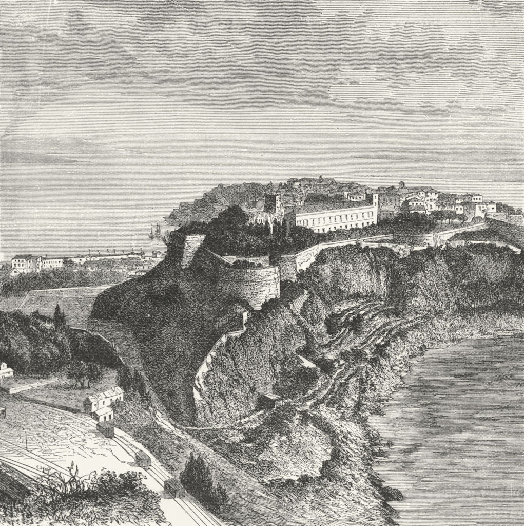 FRANCE. Monaco c1885 old antique vintage print picture